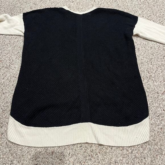 Lauren Ralph Lauren Colorblock Elliptical Hem High Low Sweater Sz M Oversized - Picture 4 of 7